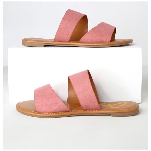 Kala Vella “Jimena” Ash Rose suede slides. - Picture 3 of 5